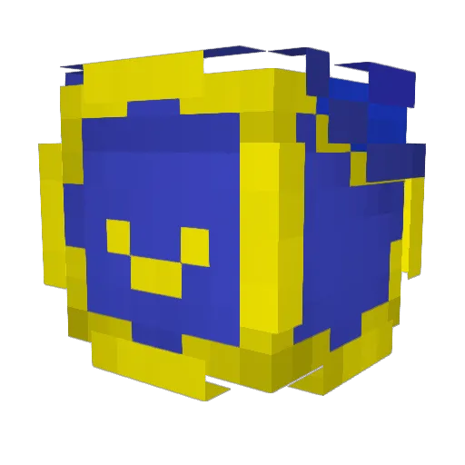 tokipona Minecraft avatar head, 3D render