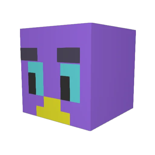 tokitoge Minecraft avatar head, 3D render