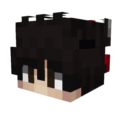tokkashira Minecraft avatar head, 3D render