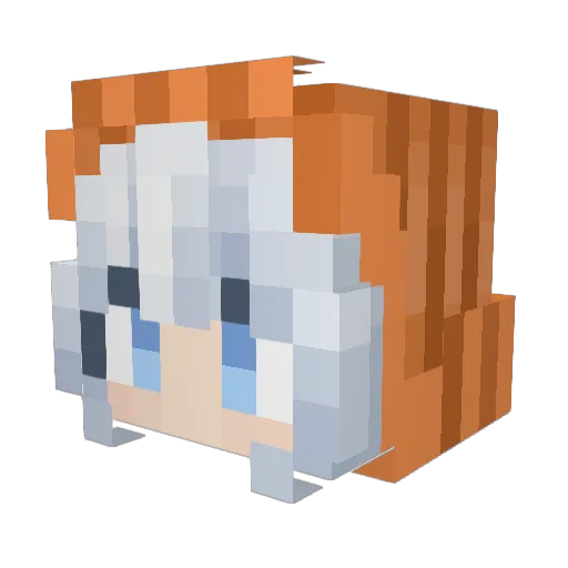 toko0023 Minecraft avatar head, 3D render