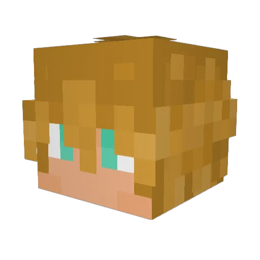 toko1781 Minecraft avatar head, 3D render
