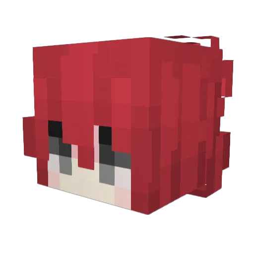 tokohoyko Minecraft avatar head, 3D render