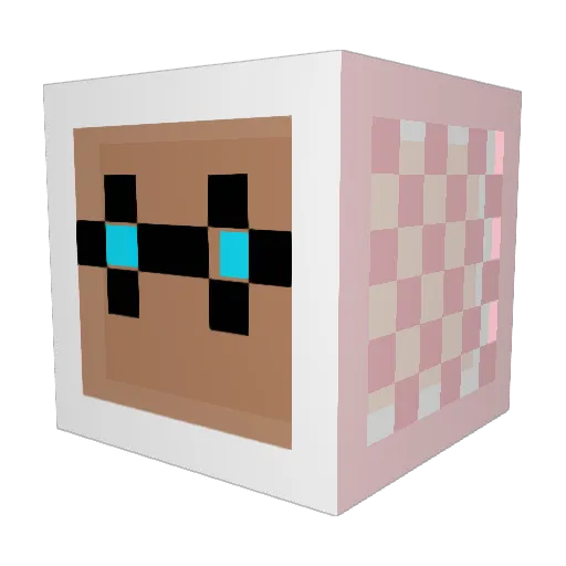 tokr4K Minecraft avatar head, 3D render