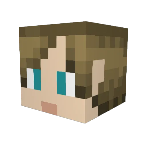toku3 Minecraft avatar head, 3D render