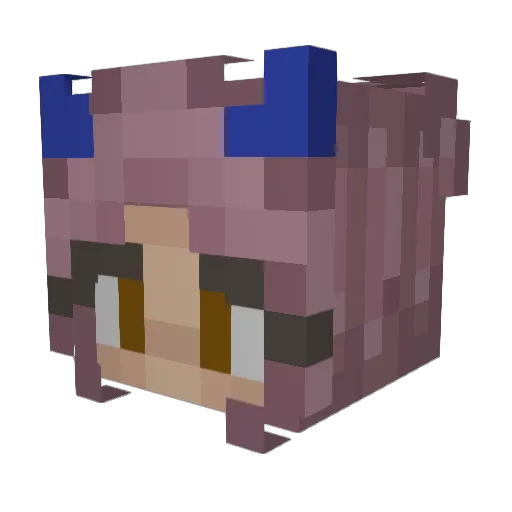 tokumeigamer Minecraft avatar head, 3D render