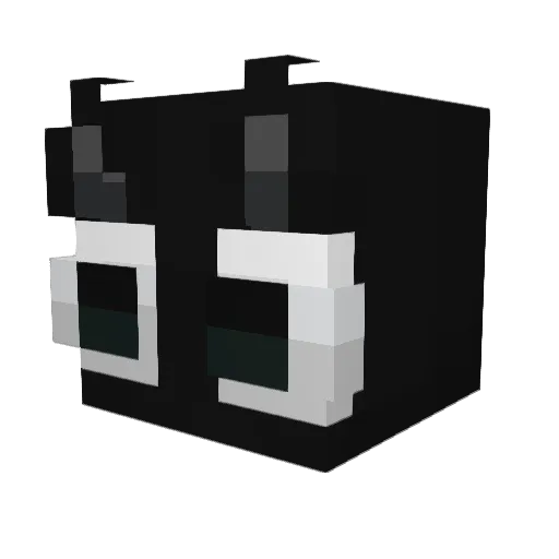 tokyai Minecraft avatar head, 3D render