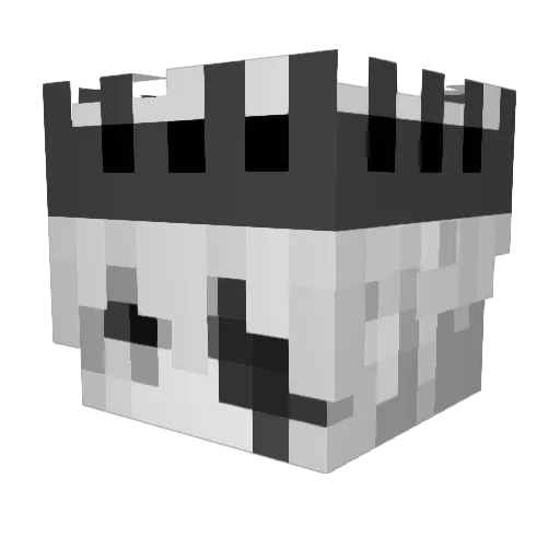 tokyoburnswhite Minecraft avatar head, 3D render