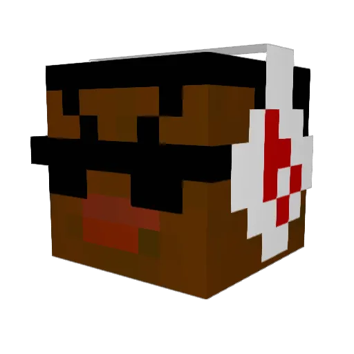 tollem Minecraft avatar head, 3D render