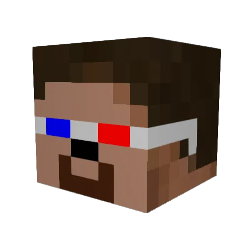 tom0m023 Minecraft avatar head, 3D render