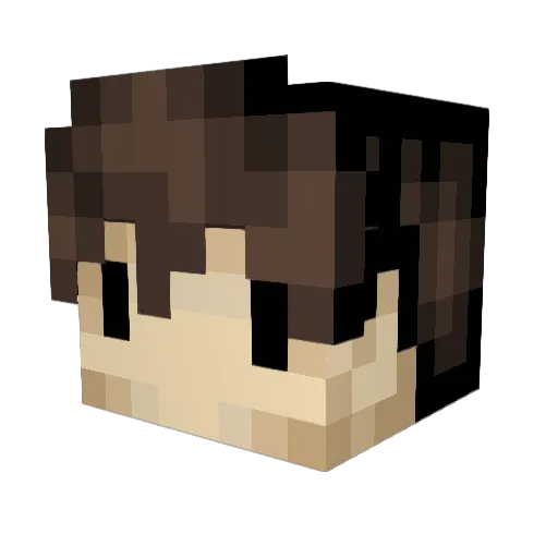 tom_tbh Minecraft avatar head, 3D render