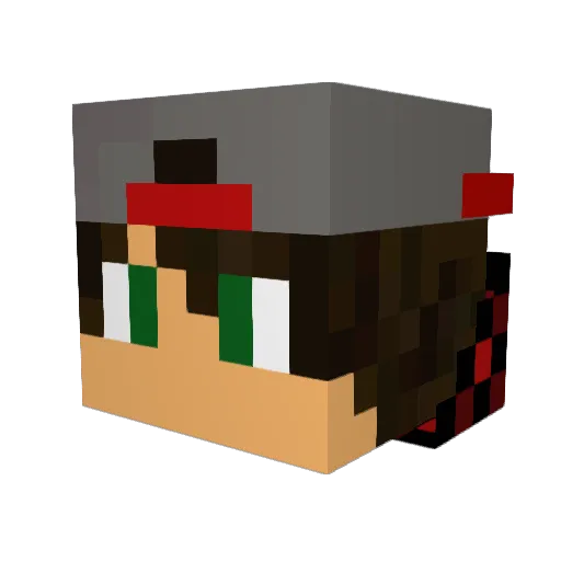 toma222 Minecraft avatar head, 3D render