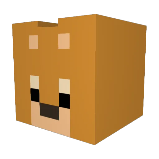 tomagice Minecraft avatar head, 3D render