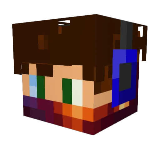 tomahotdog Minecraft avatar head, 3D render