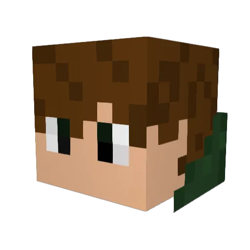 tomas45 Minecraft avatar head, 3D render