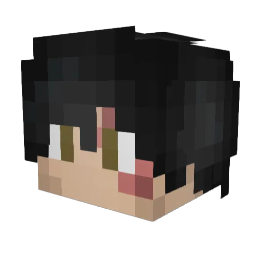 tomasgrec Minecraft avatar head, 3D render