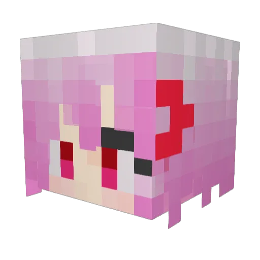 tomata Minecraft avatar head, 3D render
