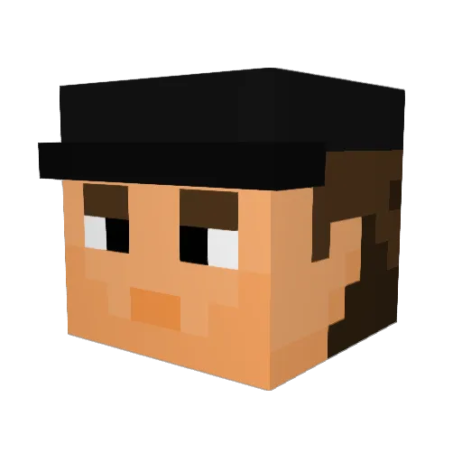 tomate_Br Minecraft avatar head, 3D render