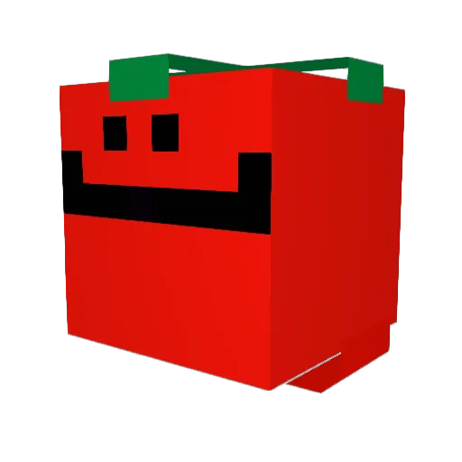 tomatenkopf Minecraft avatar head, 3D render