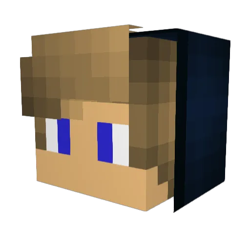 tomatttt Minecraft avatar head, 3D render