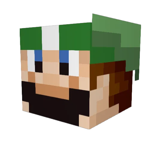 tomba65 Minecraft avatar head, 3D render