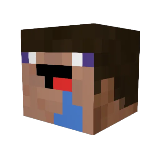 tombur1 Minecraft avatar head, 3D render