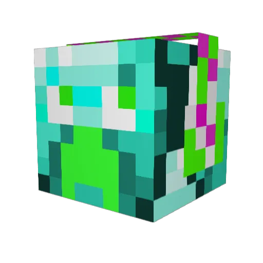 tomdanman Minecraft avatar head, 3D render