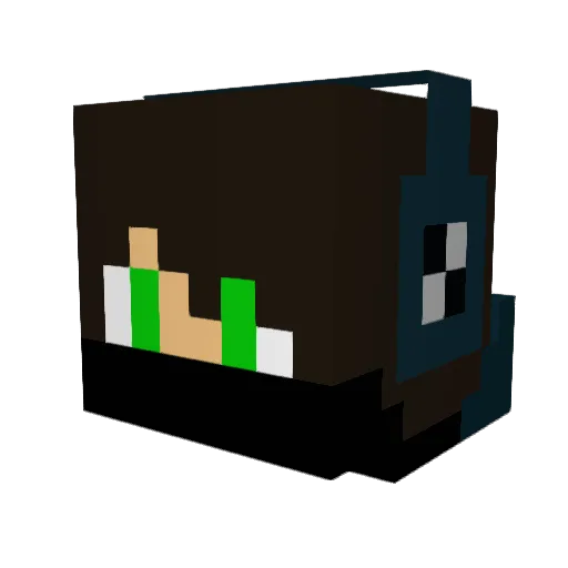 tomeinar Minecraft avatar head, 3D render