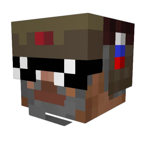 tomek7 Minecraft avatar head, 3D render