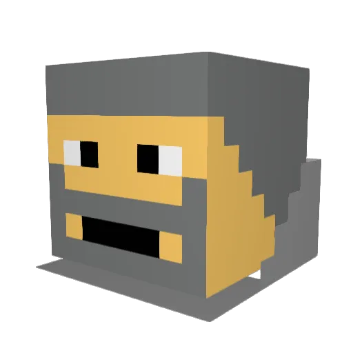 tomerrs Minecraft avatar head, 3D render