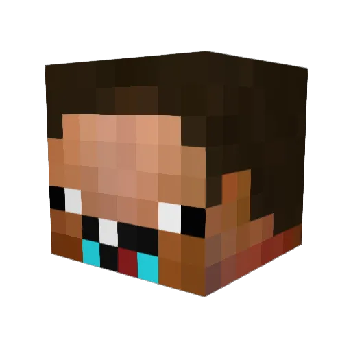 tomfello Minecraft avatar head, 3D render