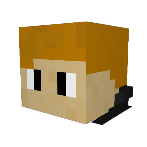 tomhughes Minecraft avatar head, 3D render