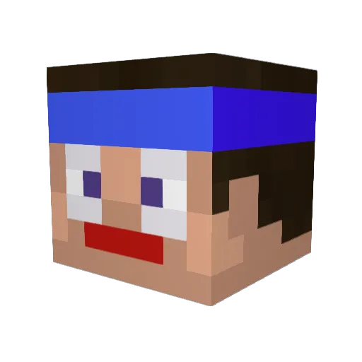 tomiix32 Minecraft avatar head, 3D render