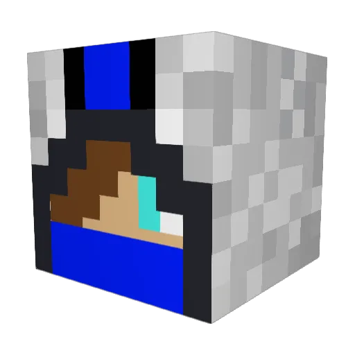 tominius Minecraft avatar head, 3D render