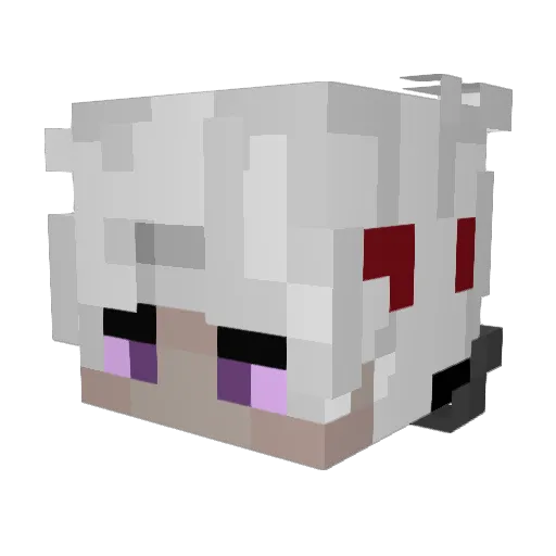 tomioka_sama Minecraft avatar head, 3D render