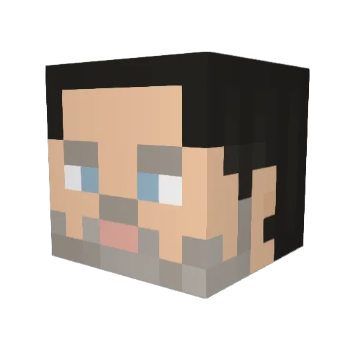 tomisboe Minecraft avatar head, 3D render