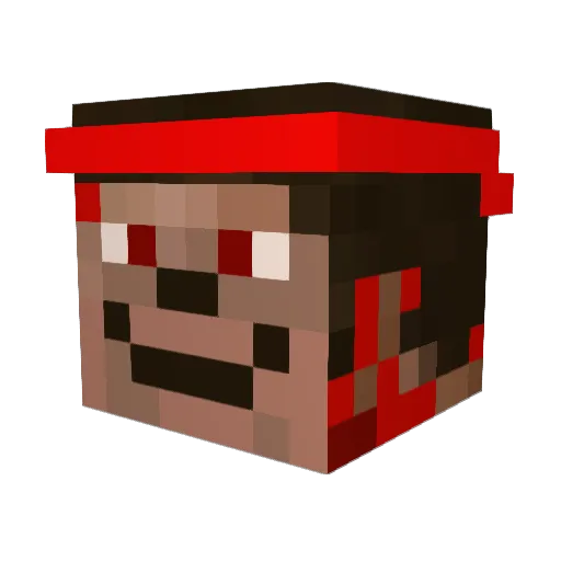 tomkift Minecraft avatar head, 3D render