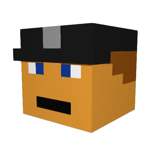 tomkiller Minecraft avatar head, 3D render