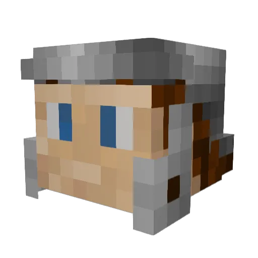 tomkpunkt Minecraft avatar head, 3D render