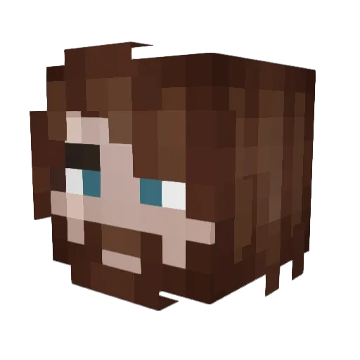 tomkyokushin Minecraft avatar head, 3D render