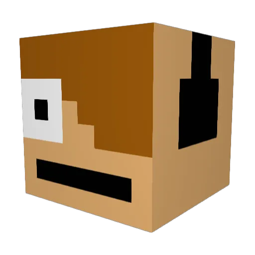 tommiethomas Minecraft avatar head, 3D render