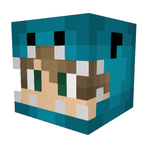 tommok Minecraft avatar head, 3D render