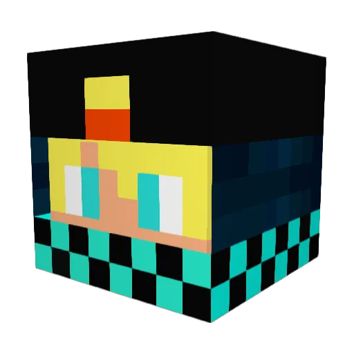 tommybrdn Minecraft avatar head, 3D render