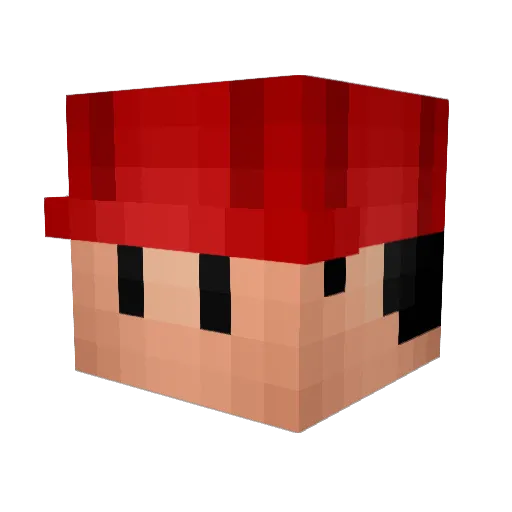tommydrum Minecraft avatar head, 3D render