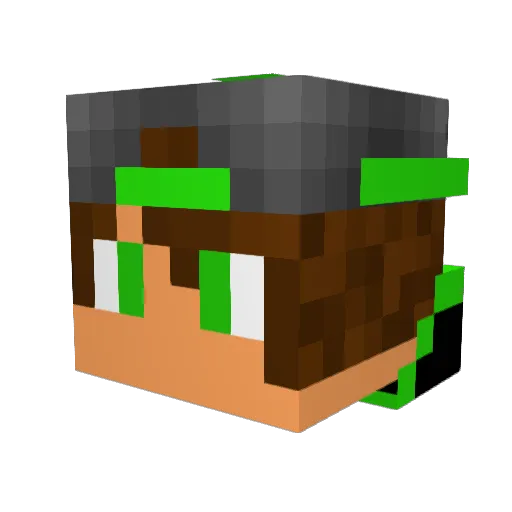 tommygommy Minecraft avatar head, 3D render