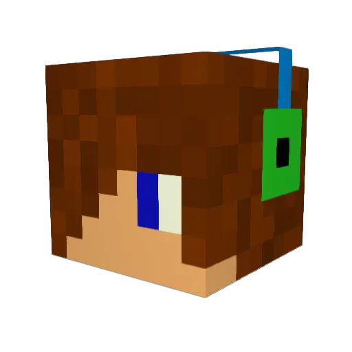 tommysolo Minecraft avatar head, 3D render