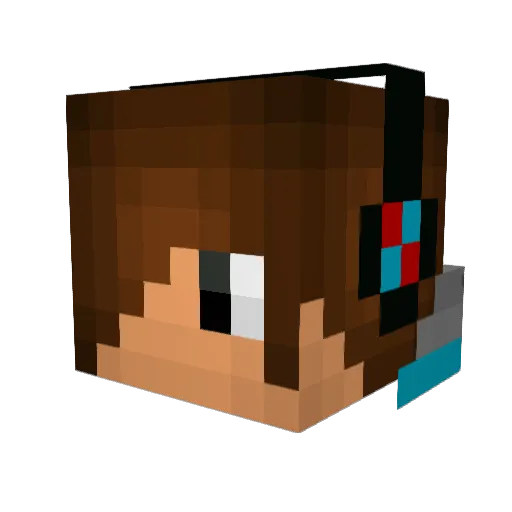 tommysurf Minecraft avatar head, 3D render