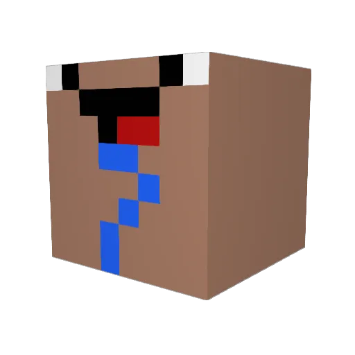 tommywats Minecraft avatar head, 3D render