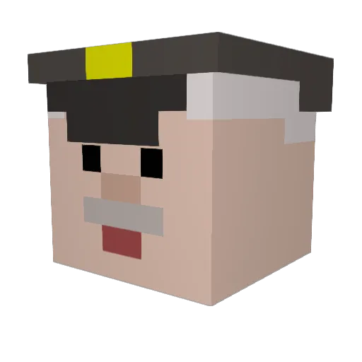 tomo_god Minecraft avatar head, 3D render