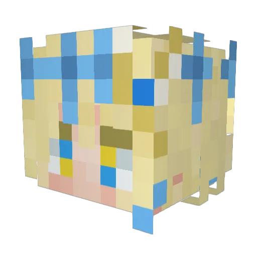 tomoe617 Minecraft avatar head, 3D render
