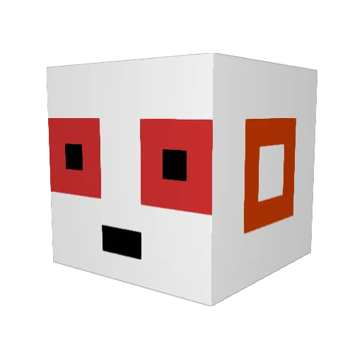 tomohitoy Minecraft avatar head, 3D render